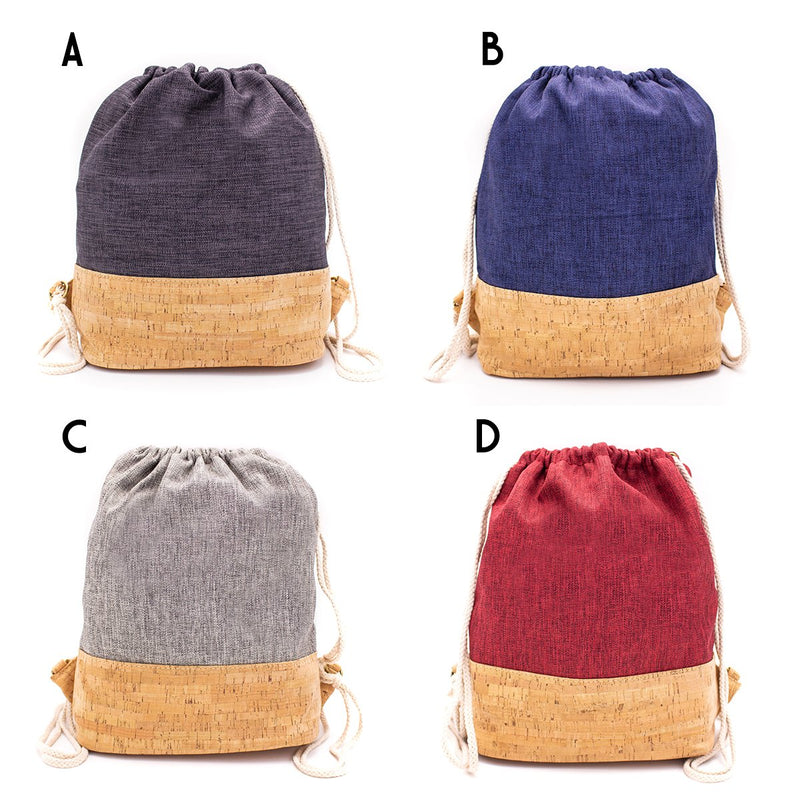 Cork Gymsack gym bag backpack sports bag cotton with cork BAG-601