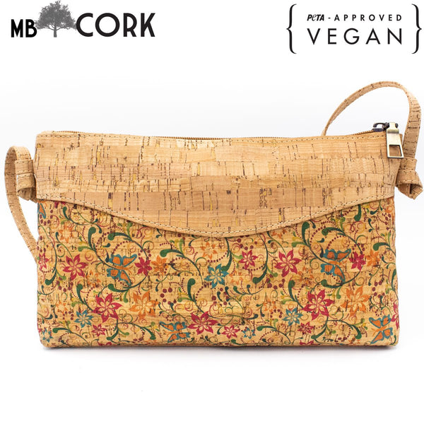 Bodycross cork lady bag Vine flower Pattern BAG-380-J