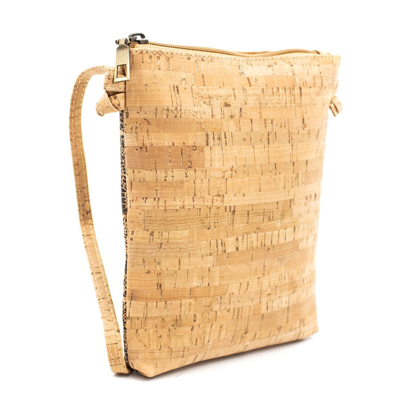 Natural cork with pattern small crossbody purse bag BAG-602
