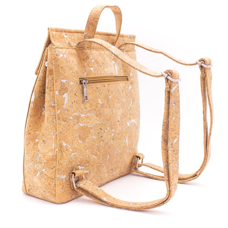 Natural cork with silver girls backpack BAG-322
