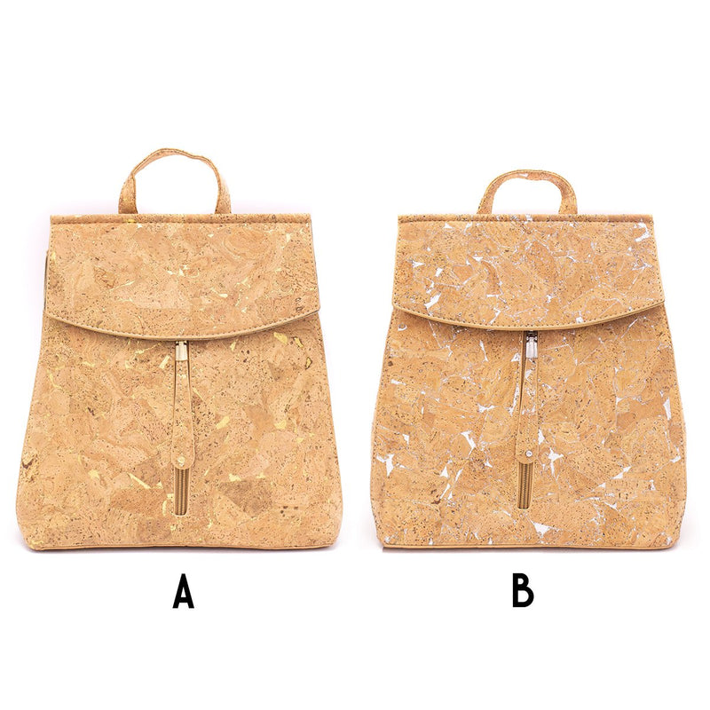 Natural cork with silver girls backpack BAG-322