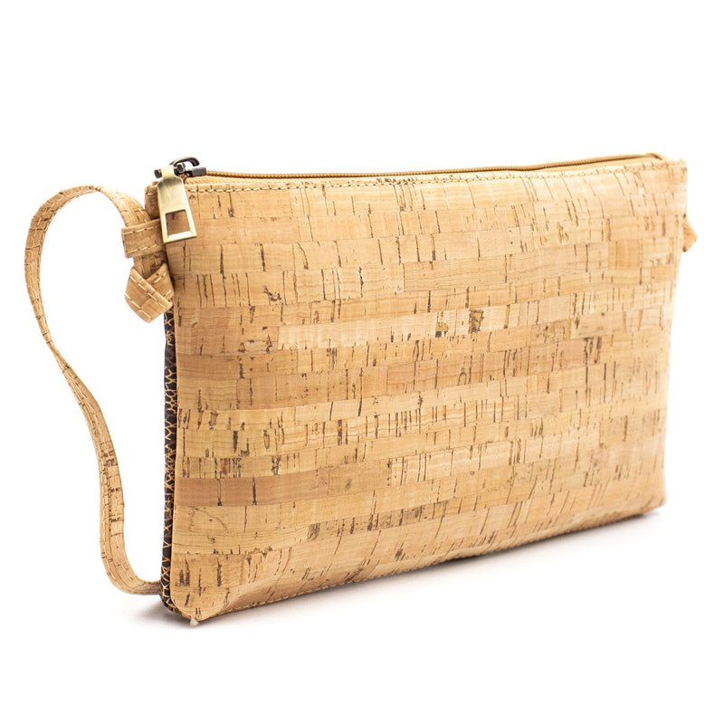 Natural cork women Crossbody cork bag with zipper  BAG-604