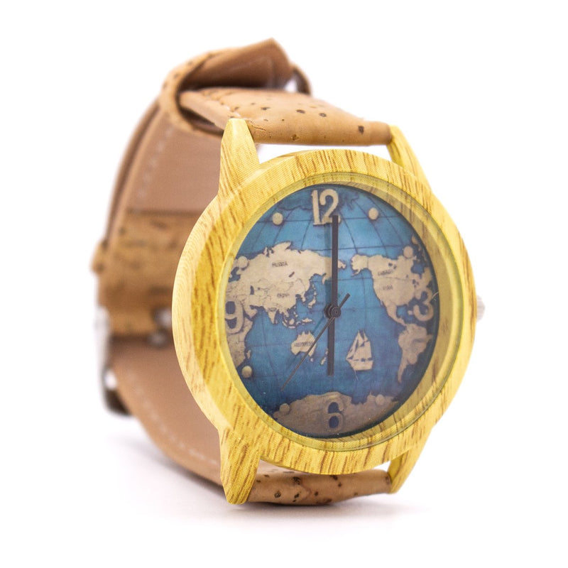 Cork watch three color watch cork strap women and men watch  WA-119