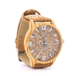 Cork watch natural color watch cork strap women and men watch  WA-121