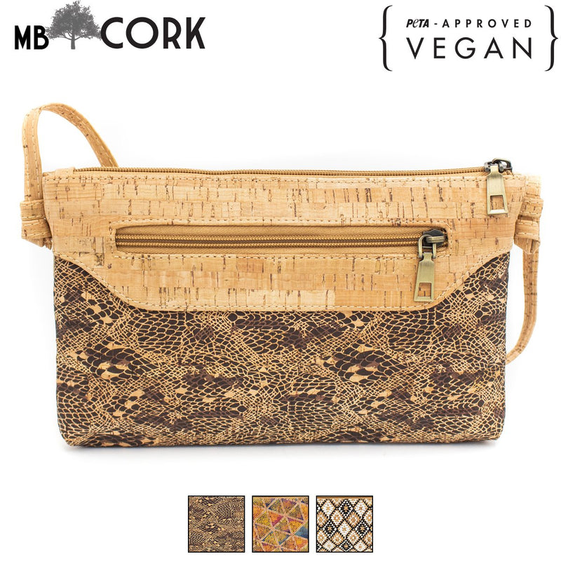 Natural cork women Crossbody cork bag with zipper  BAG-604