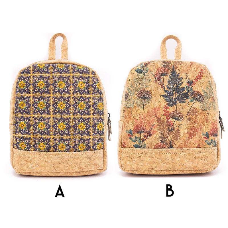 Natural cork partten fabric girls backpack BAG-626-Backpack