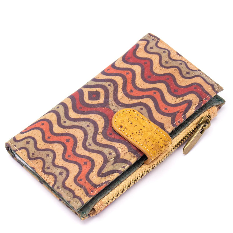 Natural cork women zipper card vegan wallet BAG-803 RFID