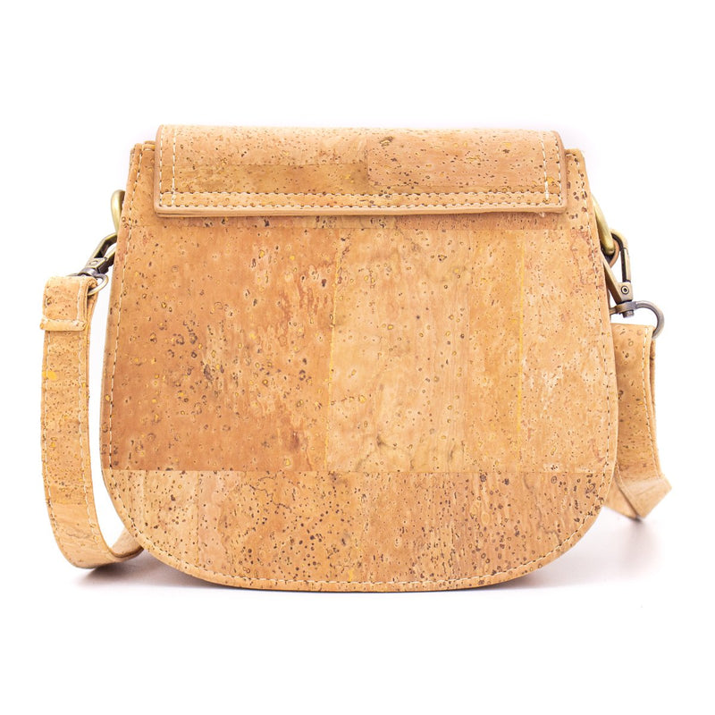Natural Cork with golden silver Vegan Crossbody Bag BAG-274-ABC-1