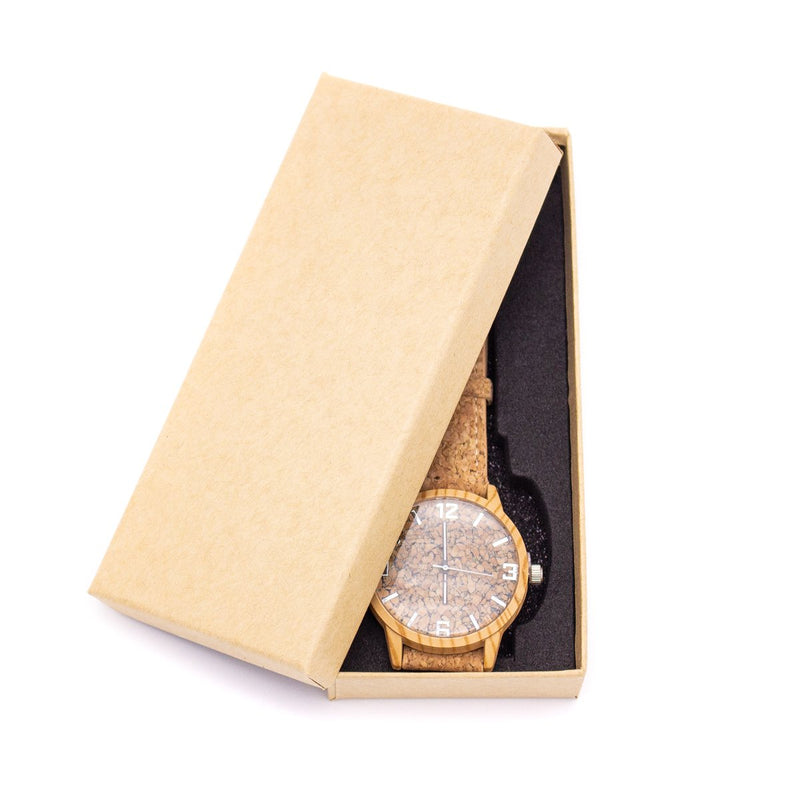 Cork watch natural color watch cork strap women and men watch  WA-121