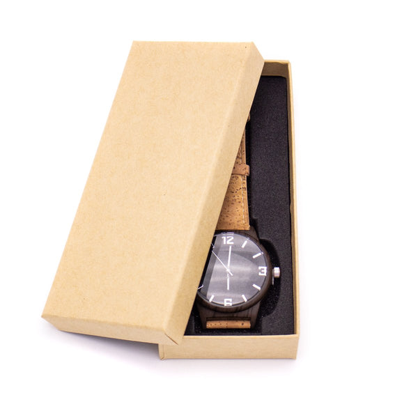 Cork watch natural and brown color watch cork strap women and men watch  WA-120