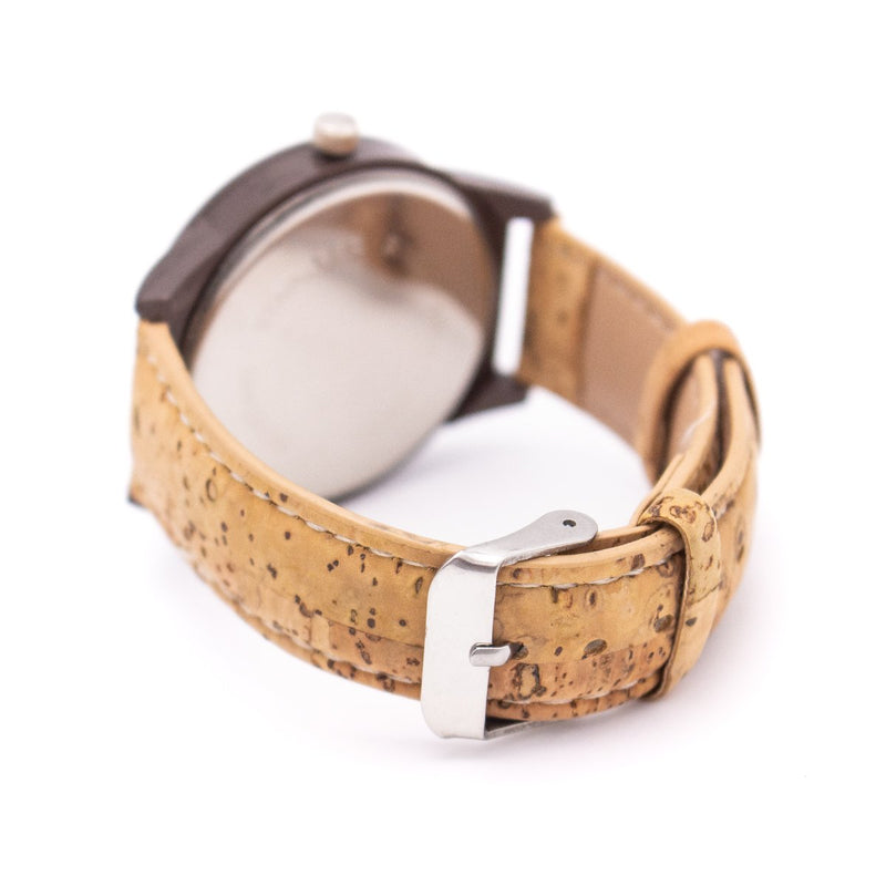 Cork watch natural and brown color watch cork strap women and men watch  WA-120
