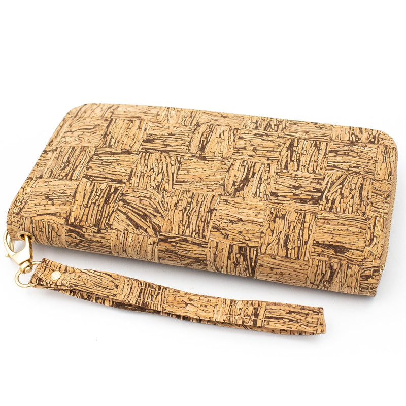 Zipper cork women  wallet Bag-324-BCD