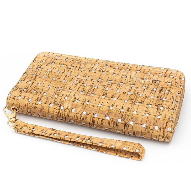 Zipper cork women  wallet Bag-324-BCD