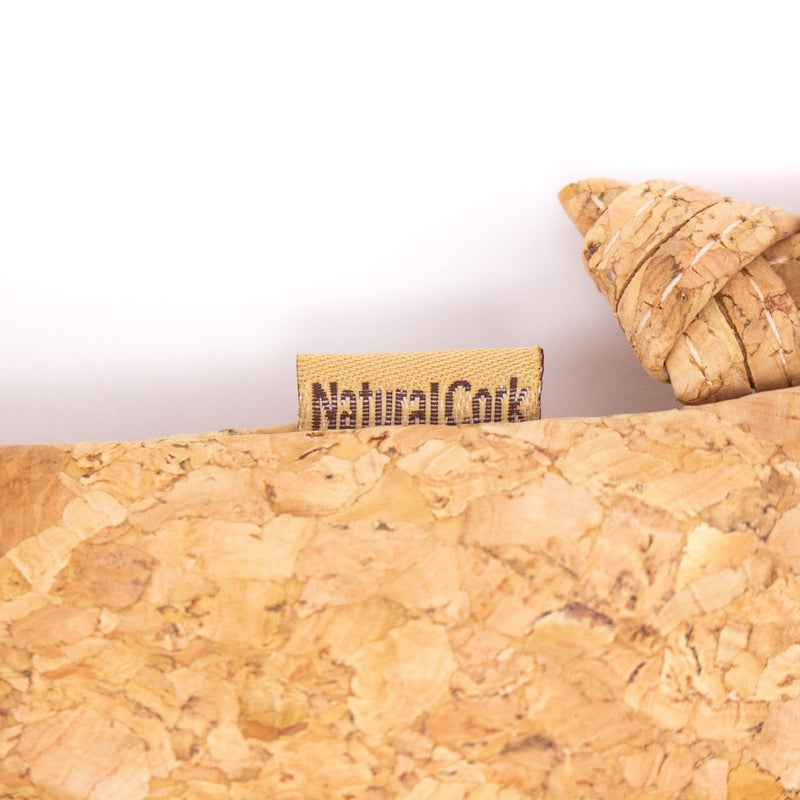 Natural cork with pattern small zipper crossbody purse bag BAG-620