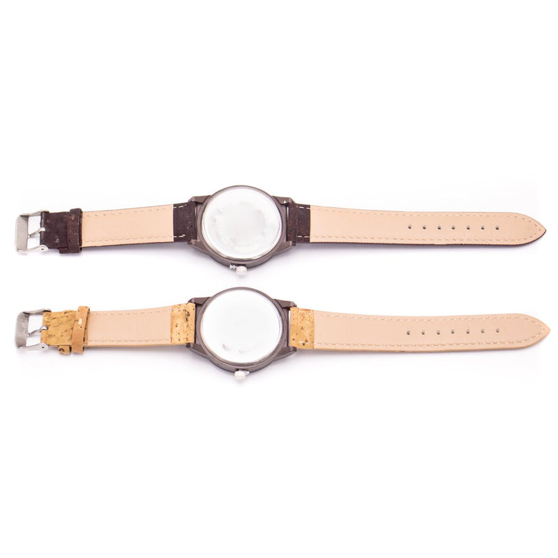 Cork watch natural and brown color watch cork strap women and men watch  WA-120