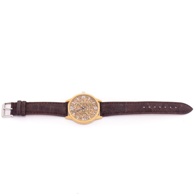 Cork watch natural color watch cork strap women and men watch  WA-121