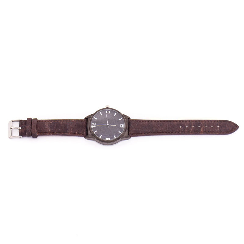 Cork watch natural and brown color watch cork strap women and men watch  WA-120