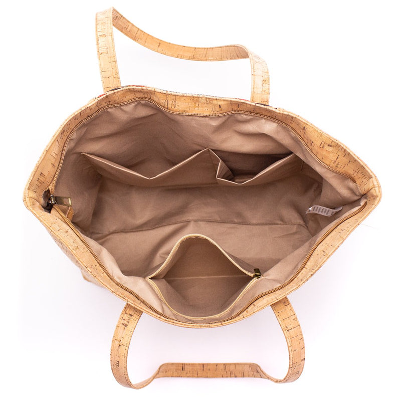 Natural cork bag with beautiful pattern women shoulder handbags BAG-374/624-handbag