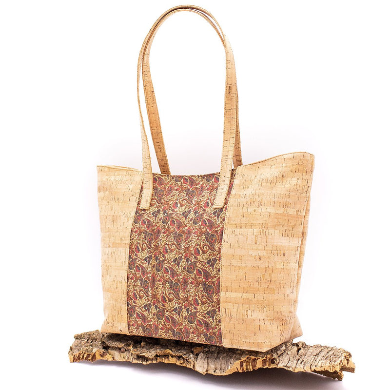 Natural cork bag with beautiful pattern women shoulder handbags BAG-374/624-handbag