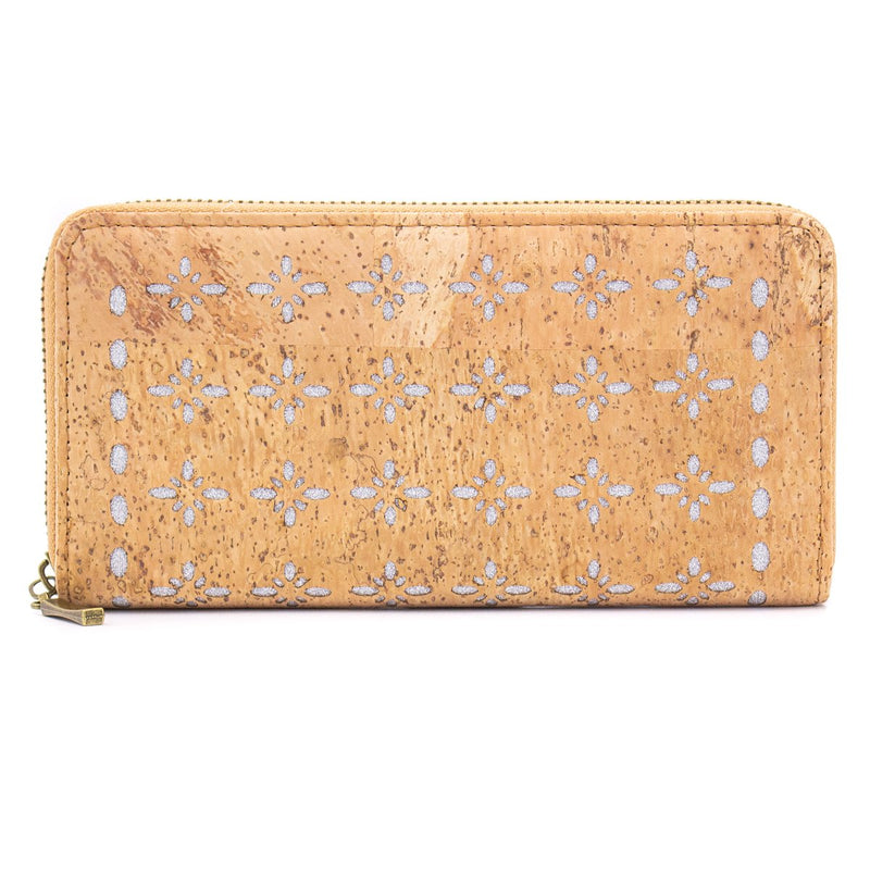 Natural cork Laser cute style women zipper card vegan wallet BAG-328-A