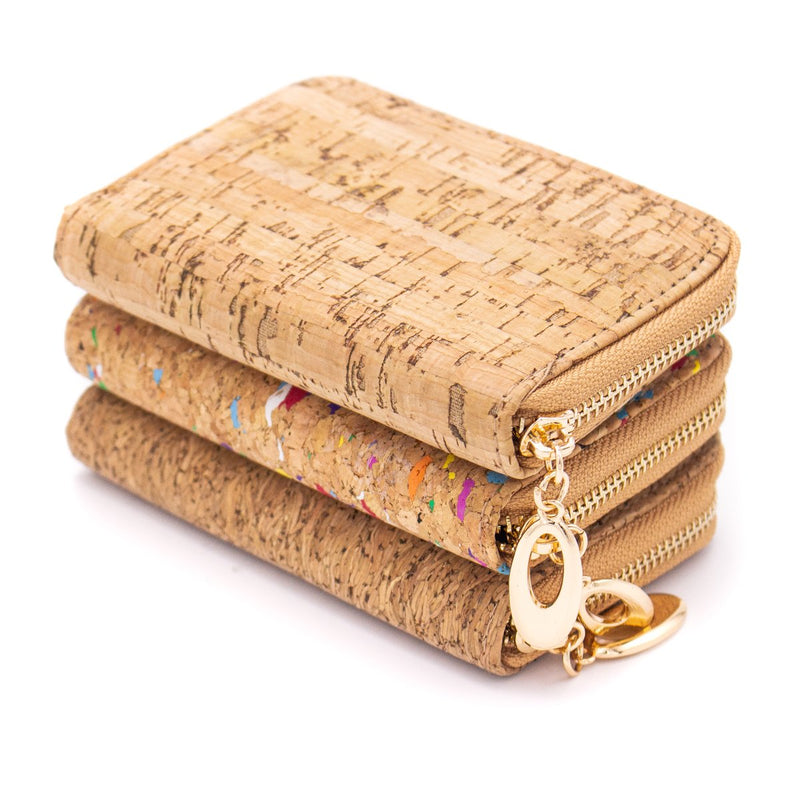 Flash Sales natural cork card wallet 9x13.5cm  -025