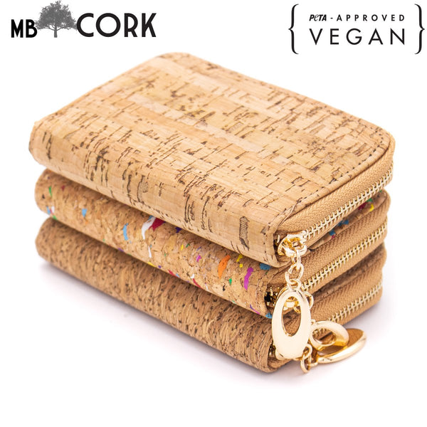 Flash Sales natural cork card wallet 9x13.5cm  -025
