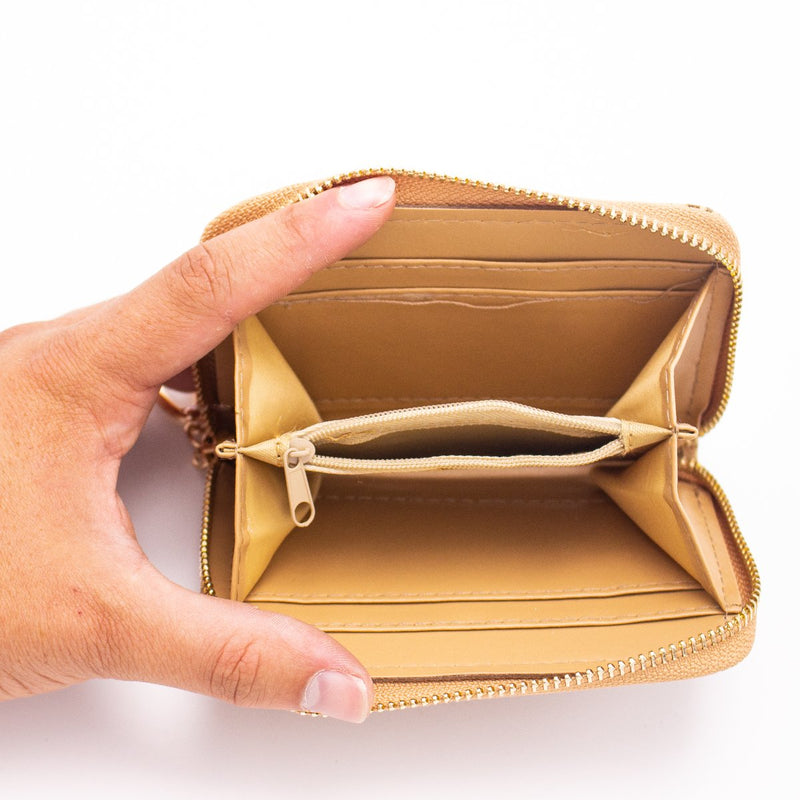 Flash Sales natural cork card wallet 9x13.5cm  -025