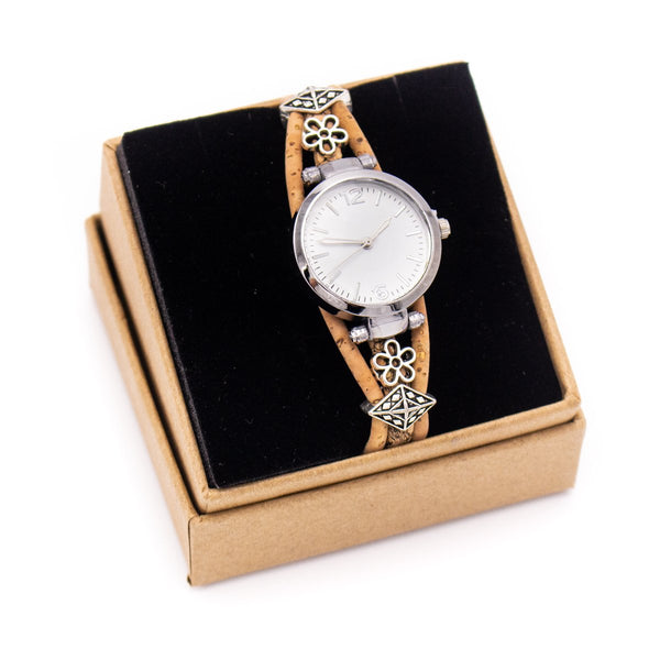 Handmade cork watch for women WA-140