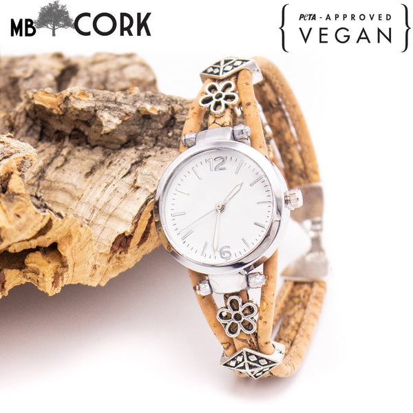 Handmade cork watch for women WA-140