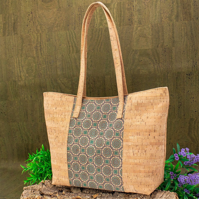 Natural cork bag with beautiful pattern women shoulder handbags BAG-374/624-handbag