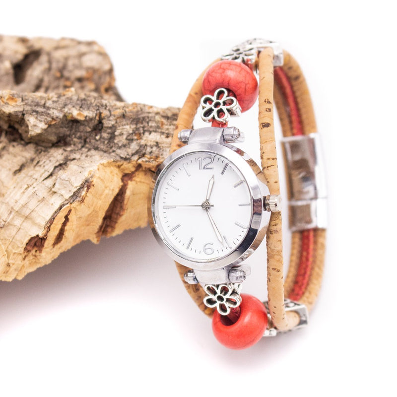 Handmade cork watch for women WA-141