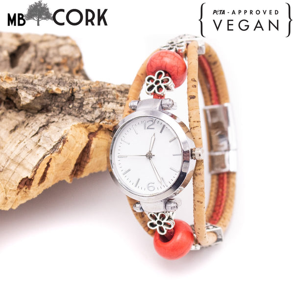 Handmade cork watch for women WA-141