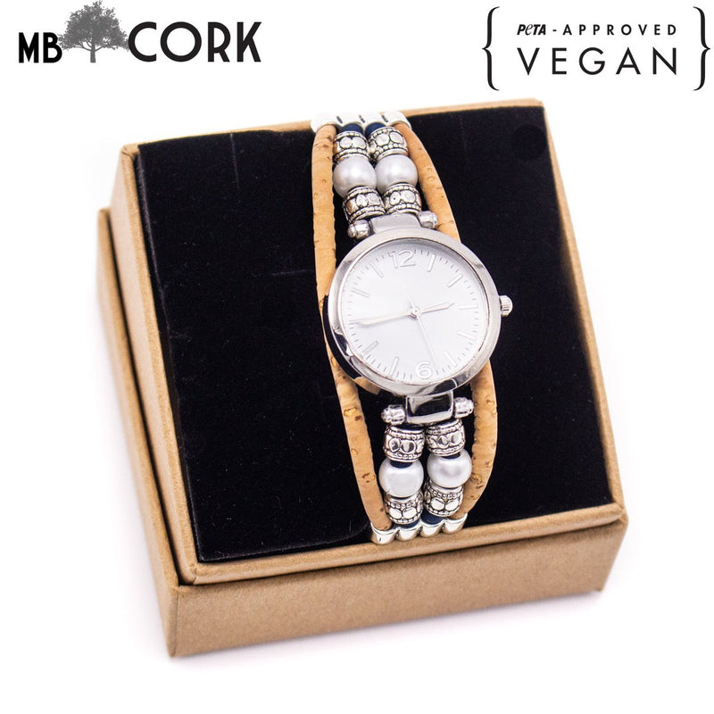 Handmade cork watch for women WA-142