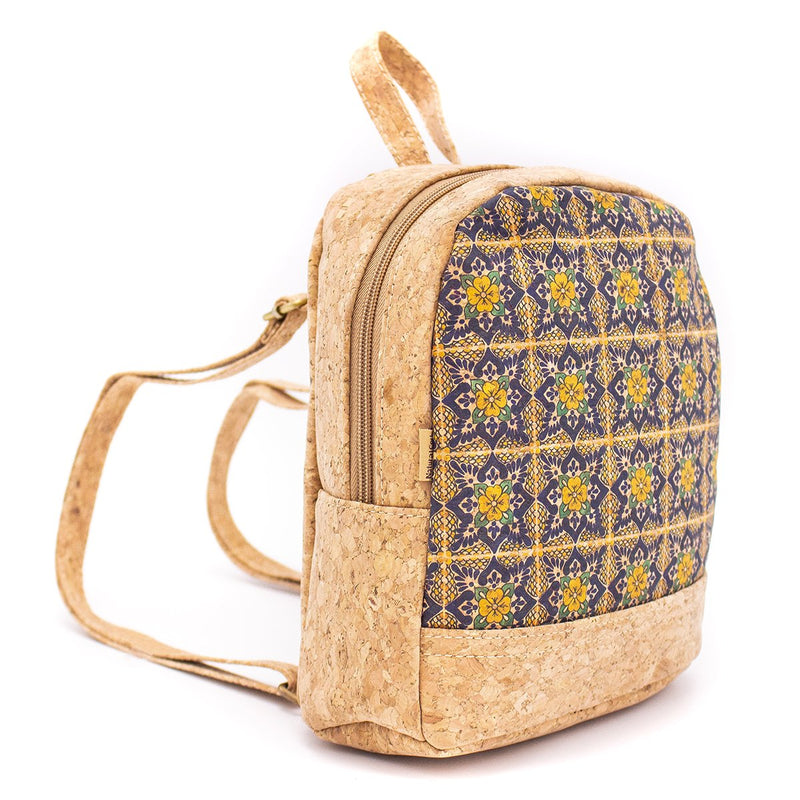Natural cork partten fabric girls backpack BAG-626-Backpack