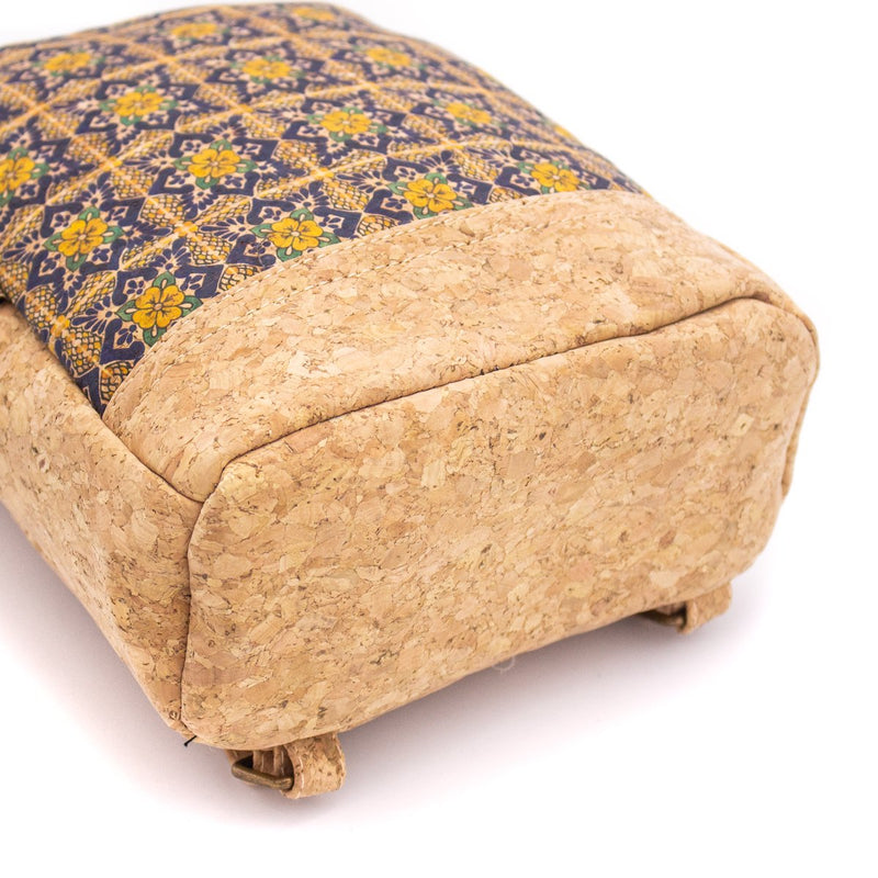 Natural cork partten fabric girls backpack BAG-626-Backpack
