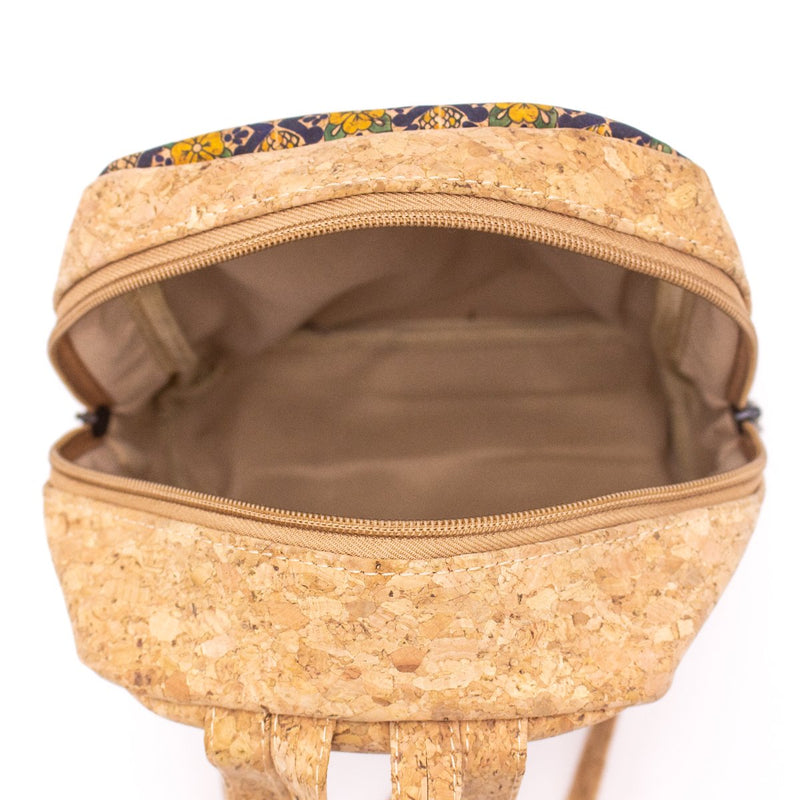 Natural cork partten fabric girls backpack BAG-626-Backpack