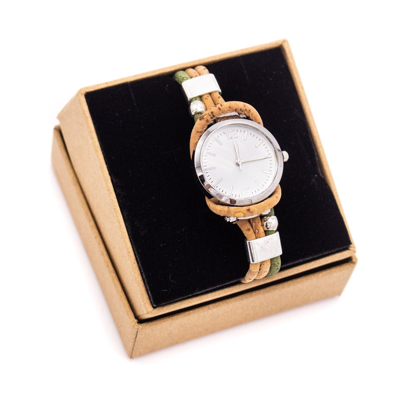 Handmade cork watch for women WA-146