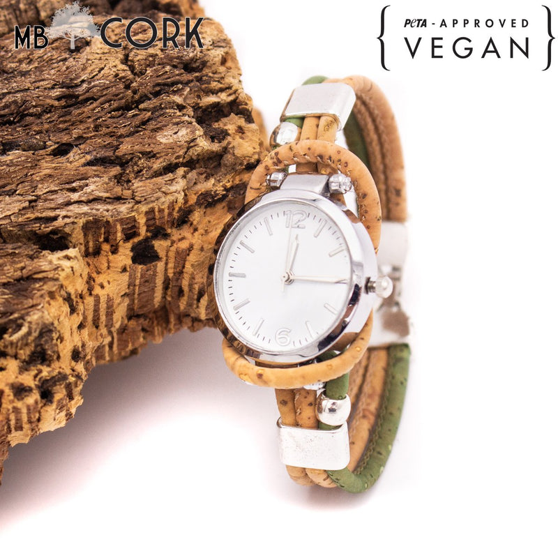 Handmade cork watch for women WA-146