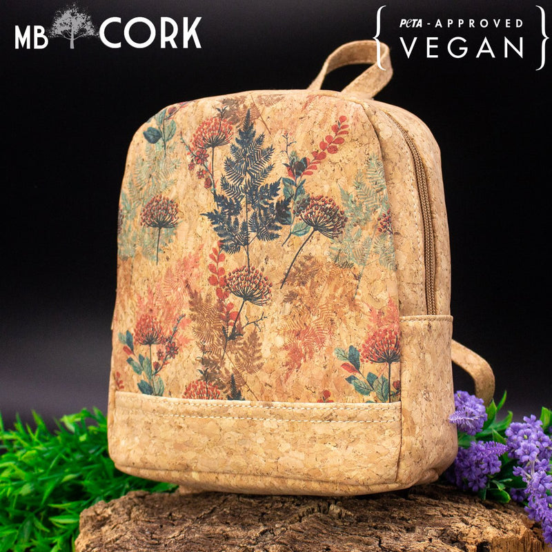 Natural cork partten fabric girls backpack BAG-626-Backpack