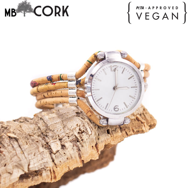 Handmade cork watch for women WA-147