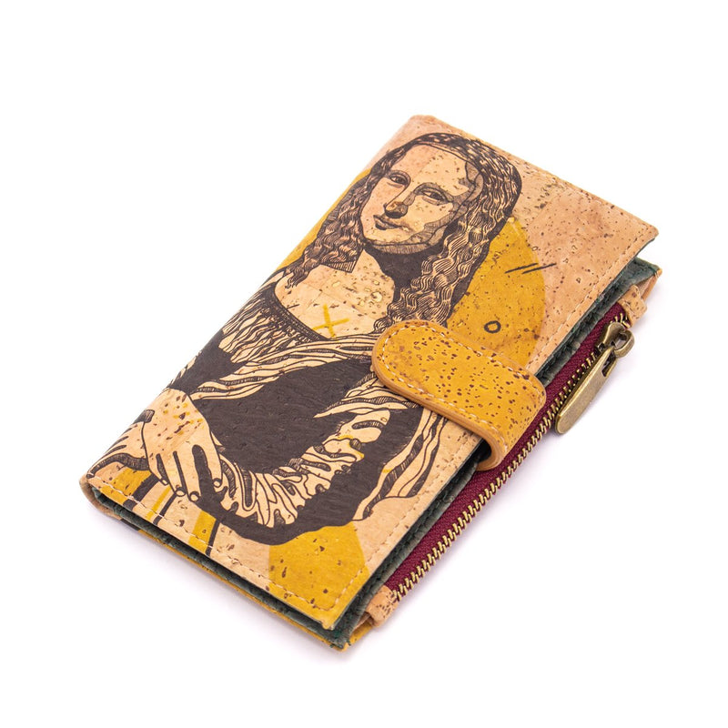 Natural cork women zipper card vegan wallet BAG-803 RFID