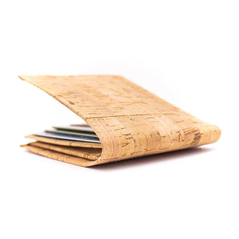 Natural cork slim card men wallet BAG-351-E