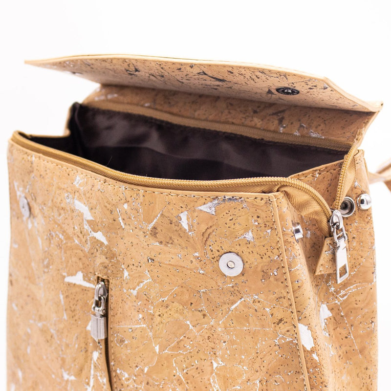 Natural cork with silver girls backpack BAG-322